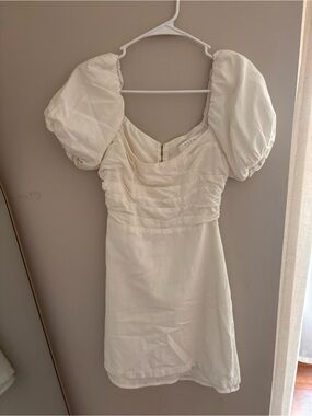 ASTR the label | Puff Sleeve White Mini Dress